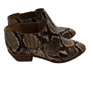 MADEWELL SONIA Snakeskin Low Leather Snakeskin Chelsea Boot size 7